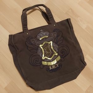 Juicy couture canvas tote bag army green